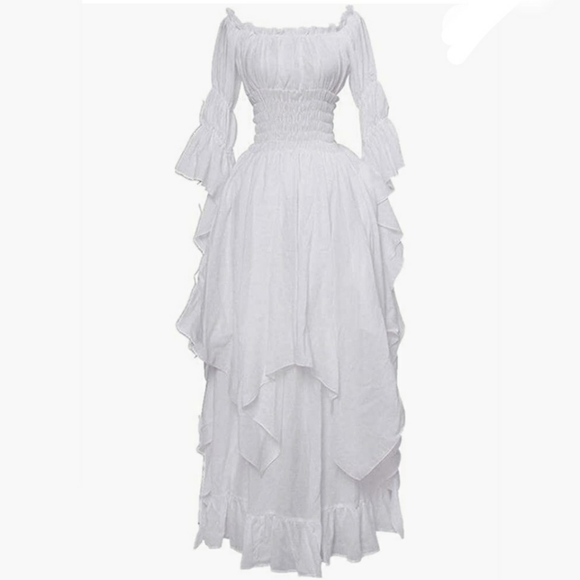 ⭐🆕 Boho white peasant maxi dress - Picture 2 of 10